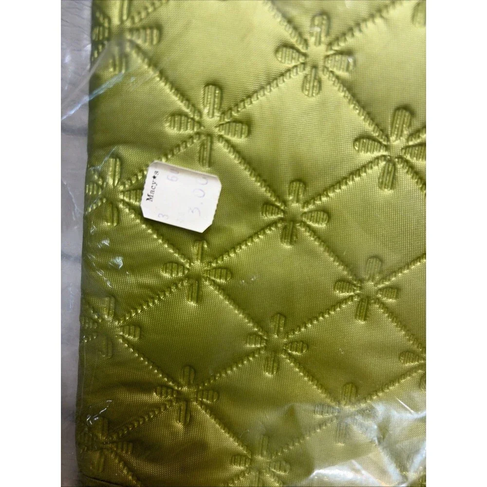 Vtg 1970s NIP Jumbo Dress Quilted Hanging Garment Bag Green Moth Protector